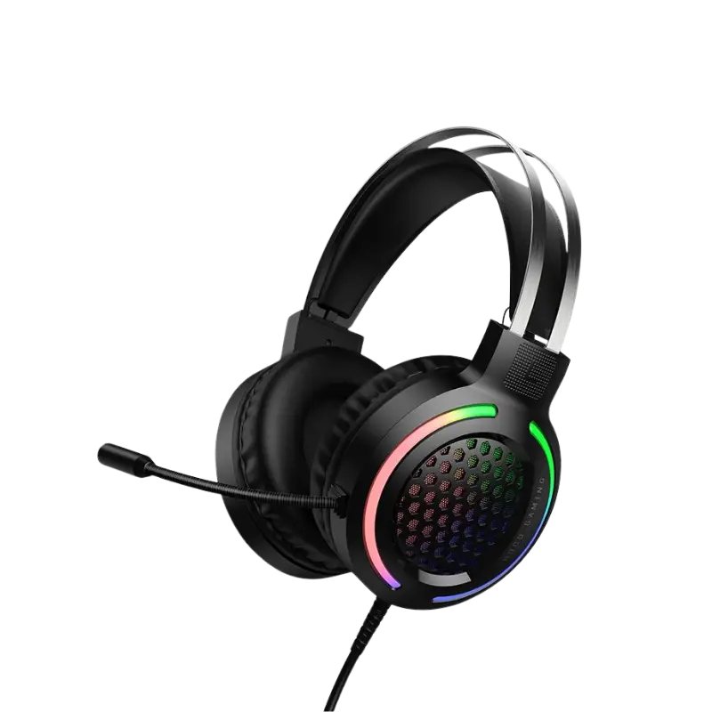 HOCO W117 USB + AUX 3.5mm Port RGB Gaming Headphone